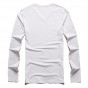 T Shirt Men Cotton Long Sleeve Basic Solid Brand T Shirt Elastic Mens Sexy V Neck Slim Bottoming Long Sleeved T-Shirt 2016 New