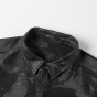 2018 Vintage Men Denim Casual Army Black Camouflage Printed Long Sleeve Shirt Metrosexual Men Brand New Fashion Military Shirts