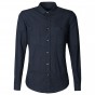 2018 Men Cotton Casual New Arrival Dark Blue Shirt Men Slim Long Sleeve Top Quality Pockets Shirts Metrosexual Men Autumn Brand