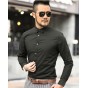 2018 New Autumn Fashion Brand Men Clothing Slim Fit Men Long Sleeve Shirt Men Solid Cotton Casual Men Shirt Social