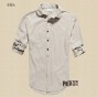 2016 Spring Autumn Cotton Shirts High Quality Casual Shirt Slim Fit Social Shirts Solid Shirt Men Linen Long Sleeve Dress Shirts