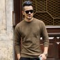 2017 Mens New Winter Sweater Pure Thick Slim Warm Cotton Woolen Casual Men Brand Fashion O Neck Quality European Style Pullovers
