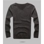 2017 New Men Winter Mixed Color Slim Warm European Style V Neck Sweaters Metrosexual Men Brand Cotton Woolen Casual Pullovers