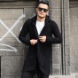 2017 Autumn Long Cotton New England Twisting Mens Hooded Knitted Cardigan Metrosexual Men Cardigan Sweater Slim Solid Fashion