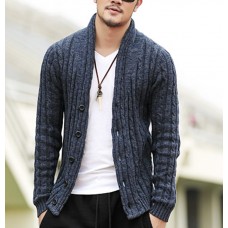 2016 NEW Mens Cotton Sweater Slim Wool Cardigans Knitted Coat Open Stitch V-Neck Long Sleeve Fashion Casual Men Free Shipping