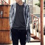 New Brand Fashion Casual Mens Autumn Long Sweater Coat Knit Cardigan Hooded Sweater Warm Slim Fit Men Thick Cardigan Jacket Coat