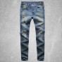 2017 New Mens Jeans Ripped Holes Pants Korean Style Elasticity Casual Trousers Cool Stretch Man Denim Pants Spring And Summer