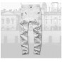 Summer Mens Casual Ripped Holes Jeans Letters Printing Cotton Jeans Men Skinny Zipper White Pants Stretch Denim Trousers