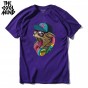 THE COOLMIND Fashion Loose Street Style Music Cat With Earphone Printed T Shirt Men Summer Breathable 100 Cotton Men T-Shirt