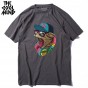 THE COOLMIND Fashion Loose Street Style Music Cat With Earphone Printed T Shirt Men Summer Breathable 100 Cotton Men T-Shirt