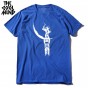 THE COOLMIND 100 Cotton Casual Short Sleeve Moon Designs Men T Shirt