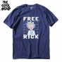 THE COOLMIND100% Cotton Short Sleeve Loose Cool Rick Printed Men T Shirt