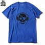 THE COOLMIND Casual Short Sleeve 100 Cotton Cool Punk Rock Men T Shirt O-Neck Skull DJ Printed Men T-Shirt Tops Tee Shirts