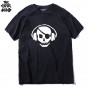 THE COOLMIND Casual Short Sleeve 100 Cotton Cool Punk Rock Men T Shirt O-Neck Skull DJ Printed Men T-Shirt Tops Tee Shirts