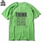 THE COOLMIND Think Outside The Box Funny Cool Creative Men T Shirt 2017 Short Sleeve O Neck Casual Mens T-Shirt Tee Shirts
