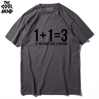 THE COOLMIND Hip Hop 100 Cotton FUNNY MEN Tshirt Casual O-Neck Mens 2017 Summer Mens Funny Print T-Shirts Men Tee Shirts
