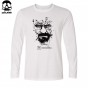 Top Quality COTTON O Neck Heisenberg Men Tshirt Long Sleeve Print Casual Breaking Bad Print T Shirt For Men 2015 L01