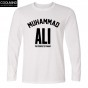 Top Quality Cotton Muhammad Ali Long Sleeve Men Tshirt Casual Mens O-Neck T Shirts Fashion Mens Tee Shirts Tops