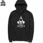 THE COOLMIND Cotton Blend Assassins Creed Printed Men Hoodies With Hat Fleece Thick Casual Loose Hoodie Men Hooded Sweatshirt