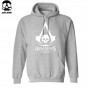 THE COOLMIND Cotton Blend Assassins Creed Printed Men Hoodies With Hat Fleece Thick Casual Loose Hoodie Men Hooded Sweatshirt
