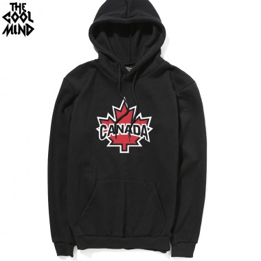 THE COOLMIND Long Sleeve Fashion Canada Maple Printed Men Hoodies Male Street Skateboard Sweatshirts Boys Personalized