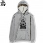 THE COOLMIND Casual Cotton Blend Do Not Trust Anyone Printed Thick Men Hoodies With Hat Fleece Warm Loose Men Sweatshirts