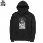 THE COOLMIND Casual Cotton Blend Do Not Trust Anyone Printed Thick Men Hoodies With Hat Fleece Warm Loose Men Sweatshirts