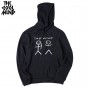 THE COOLMIND Funny Printed Cotton Blend Soft Fabric Men Hoodies Casual Black Knitted Men Hooded Sweatshirts