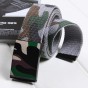 2015 Adult Mens Casual Fashion Knitted Canvas Metal Belt Unisex With Young Peoples Gift Army Green Camouflage For Adult Men