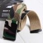 2015 Adult Mens Casual Fashion Knitted Canvas Metal Belt Unisex With Young Peoples Gift Army Green Camouflage For Adult Men