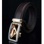 2017 Fashion Brand Genuine Belt Cow Mens Belt Superman Automatic Mens Buckle Formal Belt Business Leather Belt Black Gold