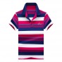 Brother Wang Brands 2018 New Summer Mens Casual POLO Shirt Business Fashion Embroidery Striped Short-Sleeved Polo Tops Male