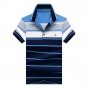 Brother Wang 2018 New Summer Mens Striped Short-Sleeved POLO Shirt Fashion Business Casual Brand Polo Shirt Blouse Tops Male