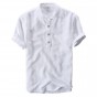 5 Colors Brother Wang 2018 Summer Mens China Style Shirt Fashion Casual Linen Short-Sleeved Shirt Brand Clothes Male