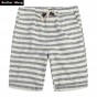 Brother Wang Brand 2018 Spring And Summer New Mens Shorts Fashion Casual Bermuda Striped Beach Straight Loose Cotton Shorts 310