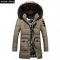 Winter Jacket Men Thick Warm Long Section Detachable Fur Collar Hooded Parka 2017 New High Quality Windproof Cotton Jacket Coat