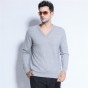 Brother Wang Brand 2017 Winter New Mens Wool Sweater Fashion Casual Thick Warm V-Collar Cashmere Pullover Sweater Male