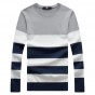 New Mens Leisure Clohing Sweaters With Round Collar And Stripe Cultivate Ones Morality Big Yards M-5XL Christmas Sweater