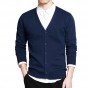 Brother Wang Brand 2018 Spring New Mens Cotton Sweaters Fashion Casual V-Collar Slim Knitting Cardigan Male Plus Size Clothes