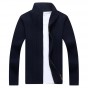 Brother Wang Brand 2017 Men Casual Cardigan Sweater Fashion Solid Color Male Zipper Sweater Coat Jacket