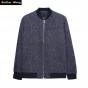 Brother Wang Brand 2018 Spring New Mens Baseball Collar Jacket Fashion Casual Male Slim Jacket Clothes Coat 8080