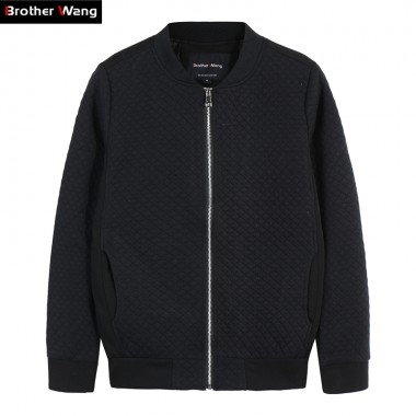 Brother Wang Brand 2018 Spring New Mens Casual Jacket Fashion Baseball Collar Slim Stitching Coat Male Clothes J027