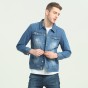 2017 Autumn New Man Slim Denim Jacket Fashion Casuals Washed Frayed Classic Denim Coat Brand Clothes