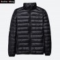 Brother Wang Mens Duck Down Jacket 2017 New Autumn Winter Men Fashion Casual Light Collar Coat Brand Clothes