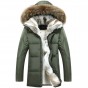 Winter Jacket Men High Quality Mens Long Down Coat Fashion Big Hair Collar Thicker Warmth Hooded Leisure Park Jacket 4XL 5XL