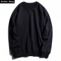 Brother Wang Brand 2018 Spring New Mens Pullover Sweatshirts Classic Style Cotton Fashion Casual Men Solid Color Sportswear