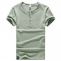 Brother Wang Summer New Mens V-Neck T-Shirt Fashion Slim Bamboo Cotton Short Sleeve T-Shirt Brand Mens Clothing