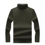 Brand 2018 Spring New Mens Turtleneck T-Shirt Fashion Casual Slim Pure Cotton Long-Sleeved Pullover T-Shirt Tops Male
