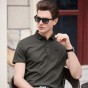 Brother Wang Brands Mens Business POLO Shirt 2018 New Summer Casual Horse Embroidery Short Sleeve Polo Blouse Male Clothes