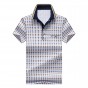 Mens POLO Shirt 2017 Summer New Male Fashion And Leisure Plaid Print Short Sleeve Polo Shirt Brand Mens Clothing